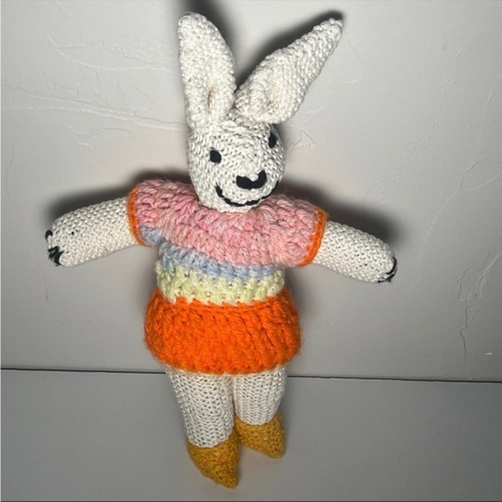 Handmade Crochet Bunny Doll - Multicolor